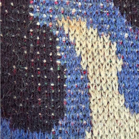 VNTG Falcon Italian Design, Multicolored, Wool, Thick, One Button Cardigan- L/XL - Picture 5 of 11